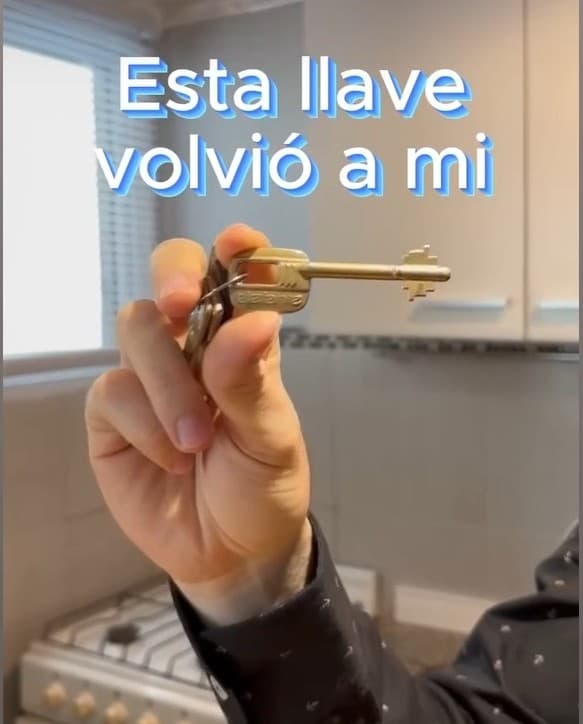 Happy couple with house keys